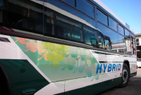 三重県初の大型路線ハイブリッドバス エルガを5台納車しました。(2)