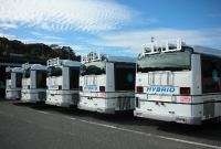 三重県初の大型路線ハイブリッドバス エルガを5台納車しました。(3)