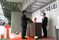 「トラック入社式」を挙行いたしました。(2)