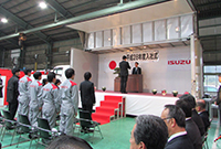 「トラック入社式」を挙行いたしました。(2)